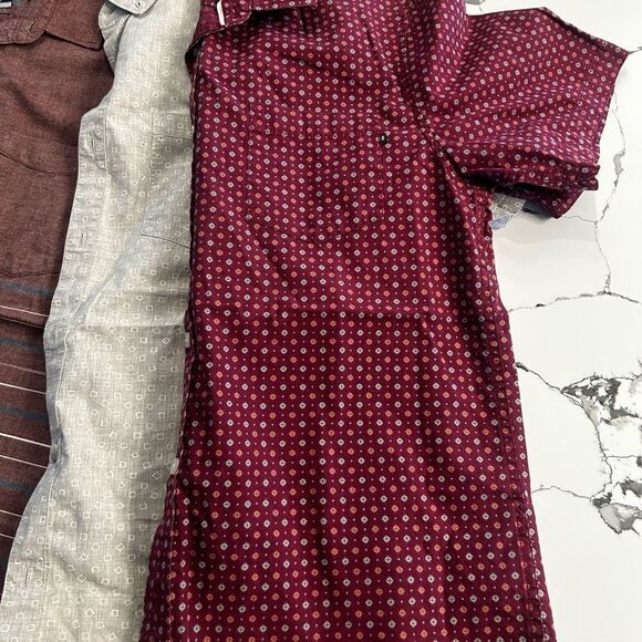 Billabong Men's Burgundy and Light Gray Shirt Trio - Picture 7 of 7